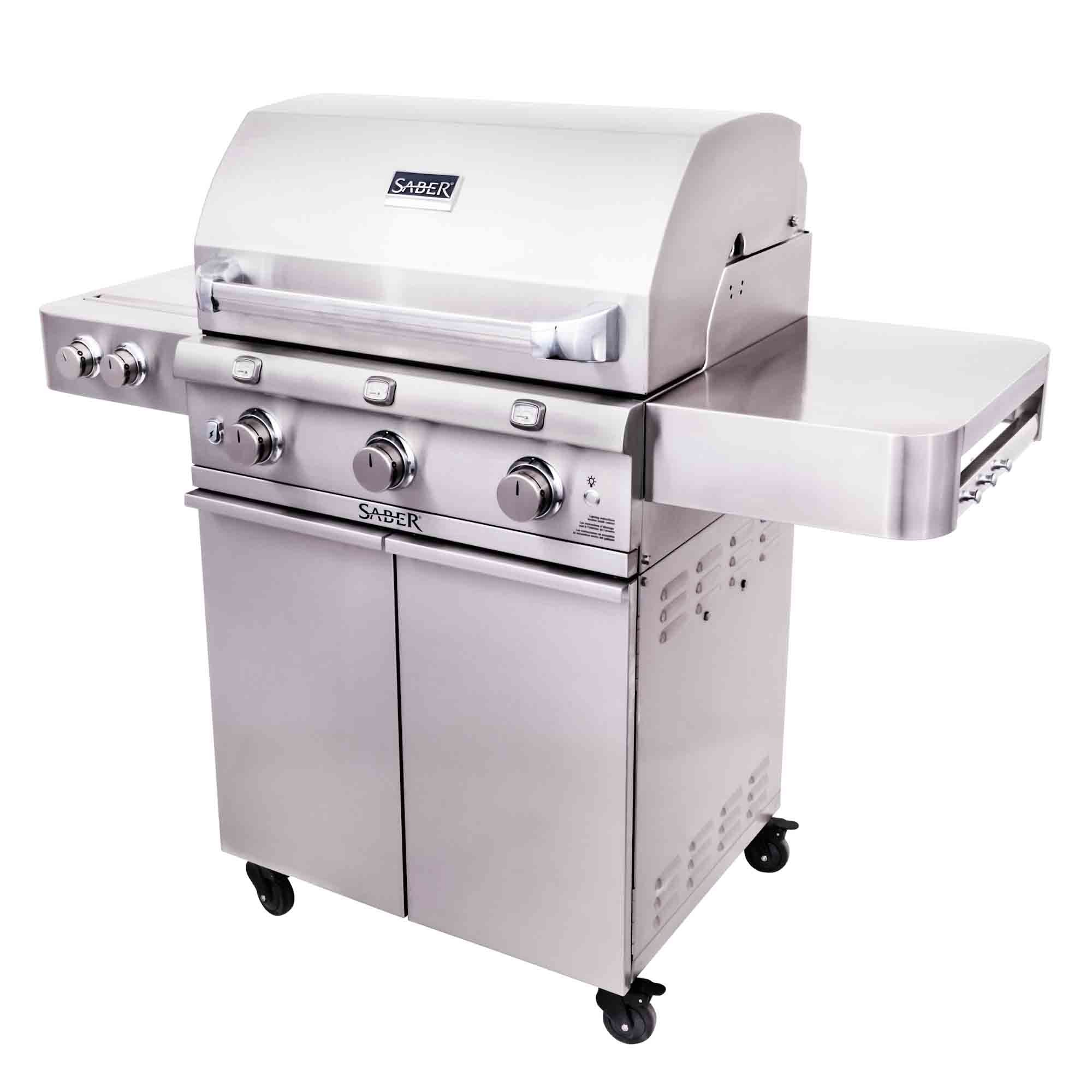 SABER® Stainless 3-burner gas grill for sale