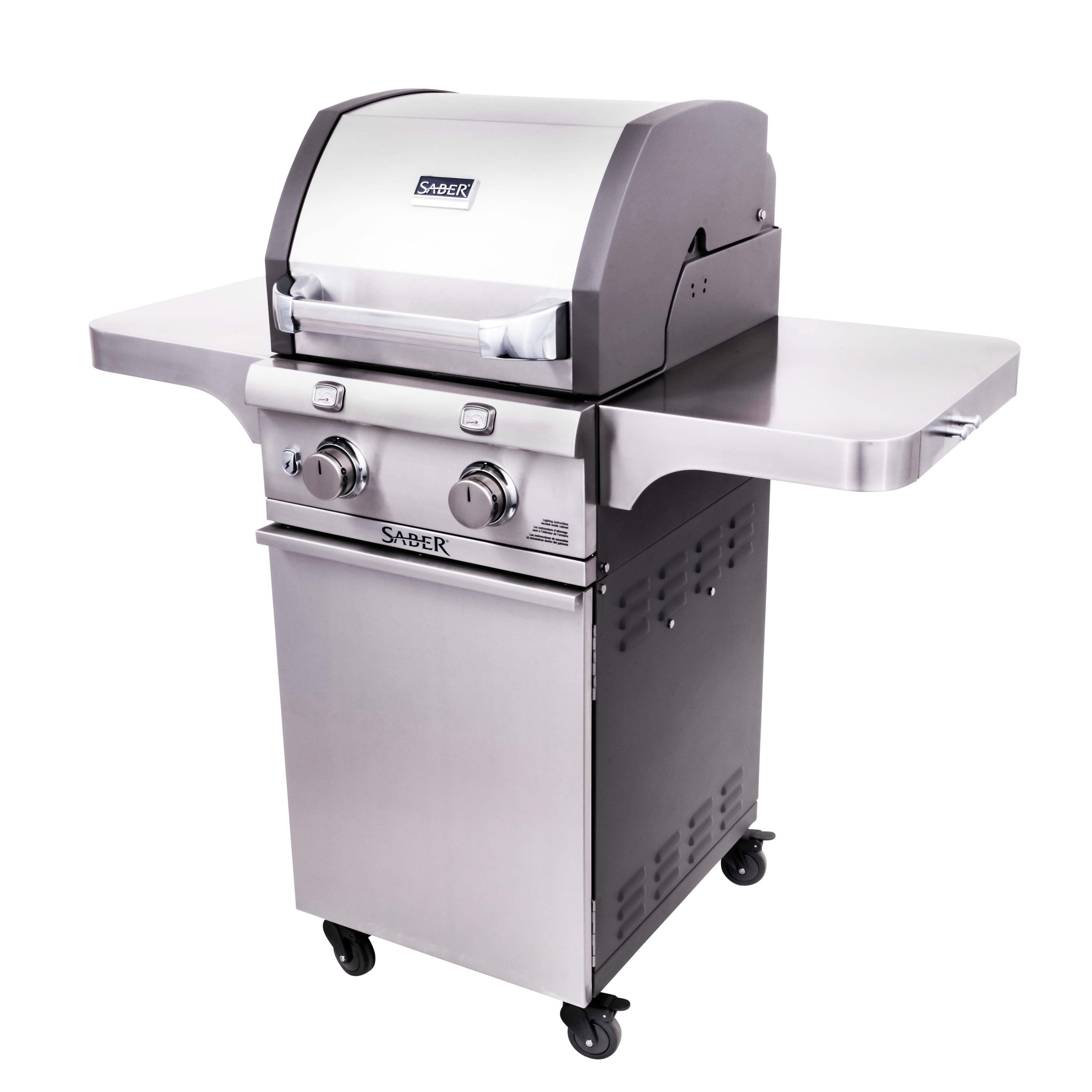 SABER® Cast Stainless 2-burner gas grill for sale