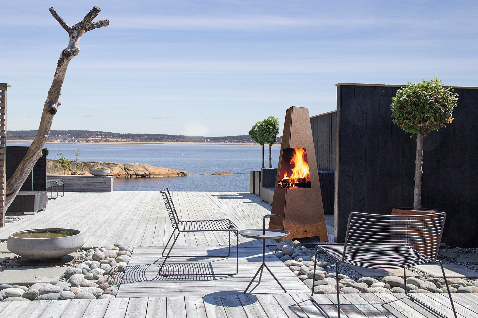 large outdoor wood stove
