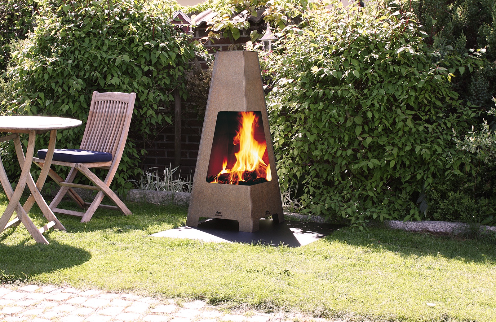 outdoor wood heating stove